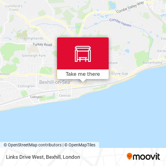 Links Drive West, Bexhill map
