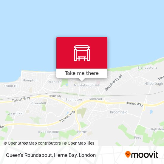 Queen's Roundabout, Herne Bay map