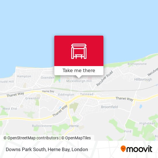 Downs Park South, Herne Bay map