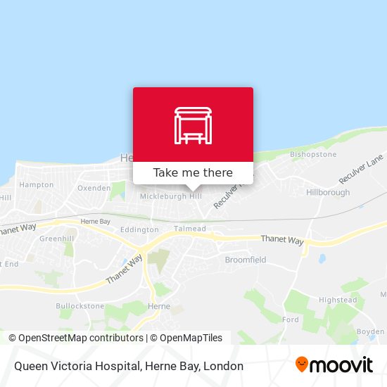 Queen Victoria Hospital, Herne Bay map