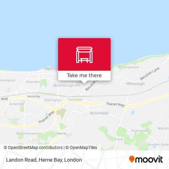 Landon Road, Herne Bay map