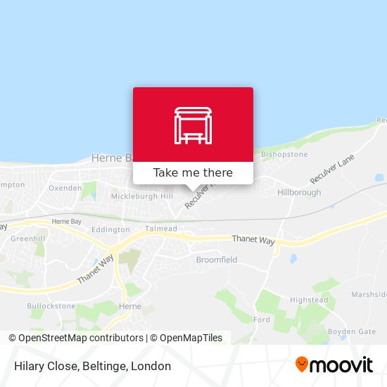 Hilary Close, Beltinge map