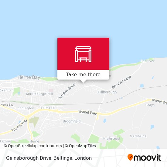 Gainsborough Drive, Beltinge map