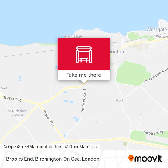 Brooks End, Birchington-On-Sea map