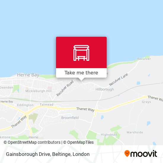 Gainsborough Drive, Beltinge map