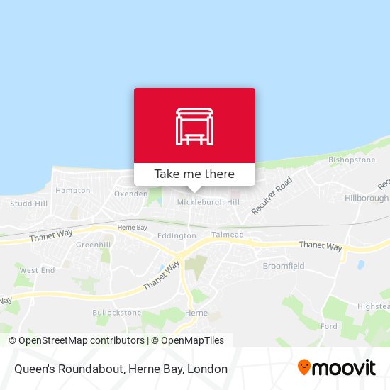 Queen's Roundabout, Herne Bay map