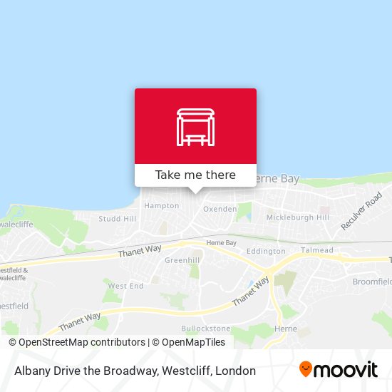 Albany Drive the Broadway, Westcliff map
