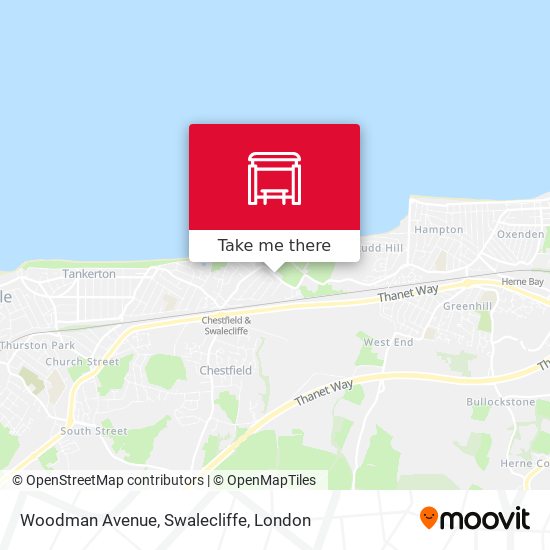Woodman Avenue, Swalecliffe map