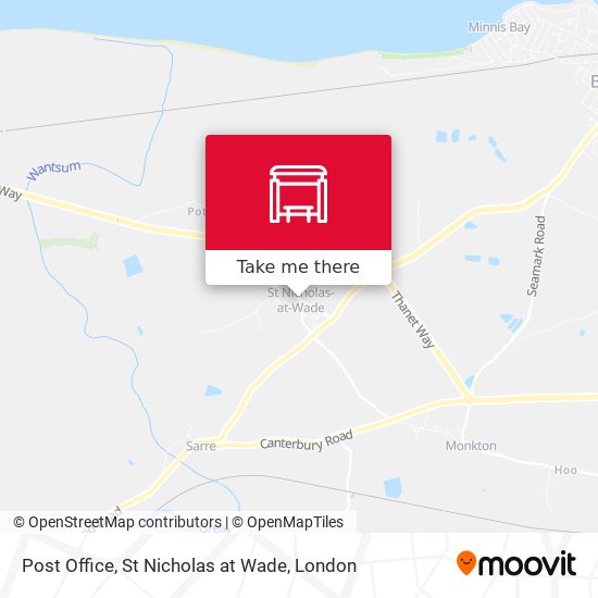 Post Office, St Nicholas at Wade map
