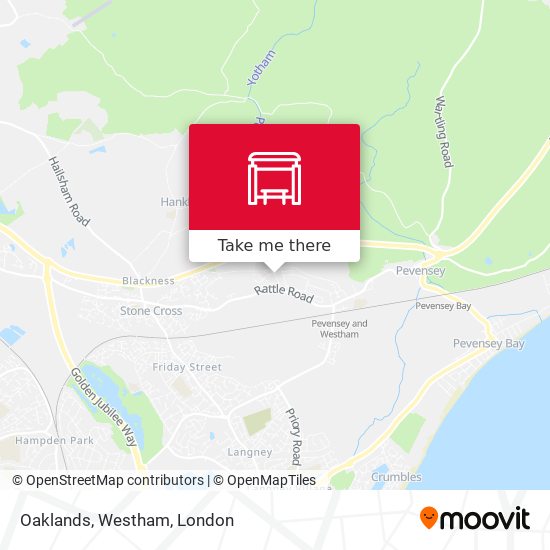 Oaklands, Westham map