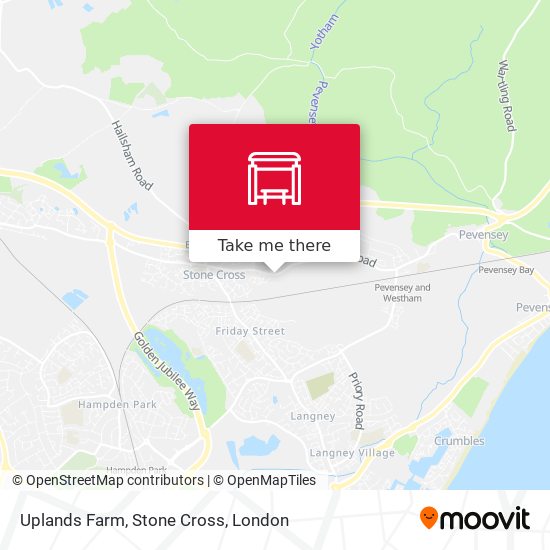Uplands Farm, Stone Cross map
