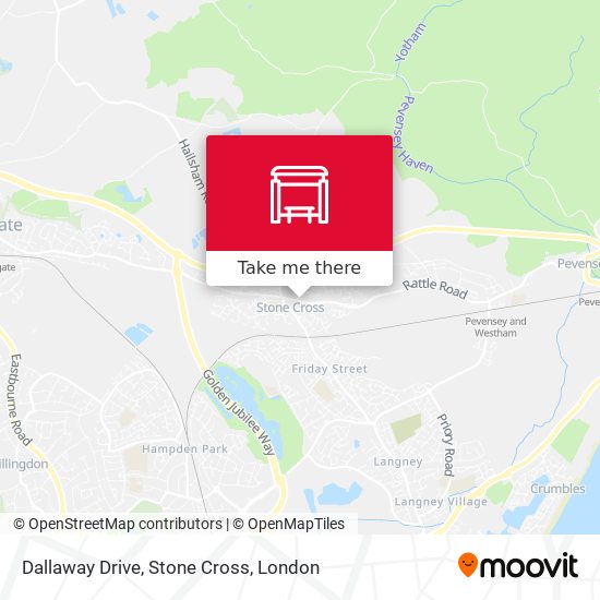 Dallaway Drive, Stone Cross map