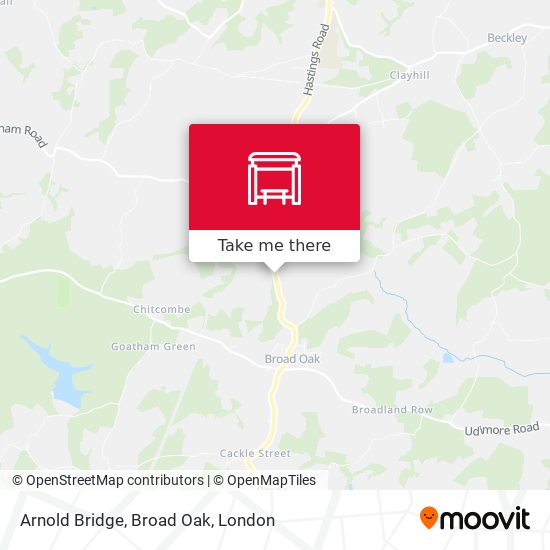 Arnold Bridge, Broad Oak map