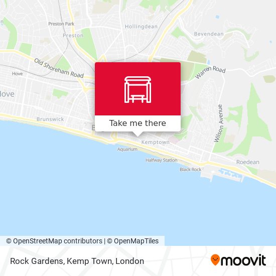 Rock Gardens, Kemp Town map