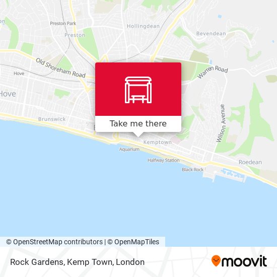 Rock Gardens, Kemp Town map