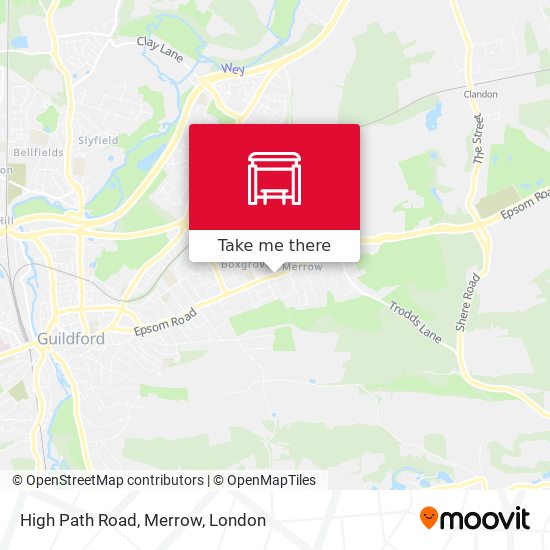 High Path Road, Merrow map