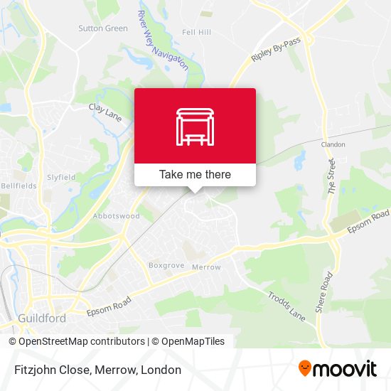 Fitzjohn Close, Merrow map