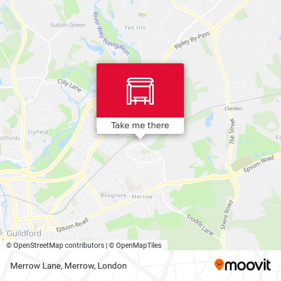 Merrow Lane, Merrow map