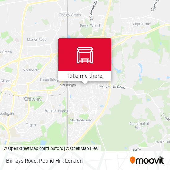 Burleys Road, Pound Hill map