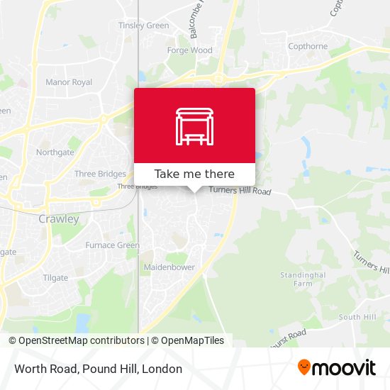 Worth Road, Pound Hill map
