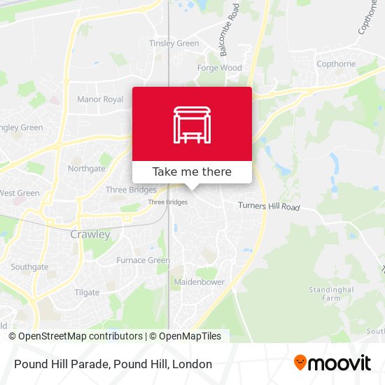 Pound Hill Parade, Pound Hill map