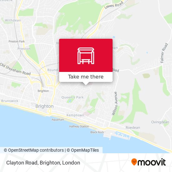 Clayton Road, Brighton map