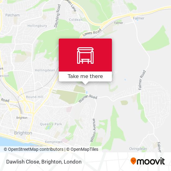 Dawlish Close, Brighton map