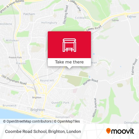 Coombe Road School, Brighton map