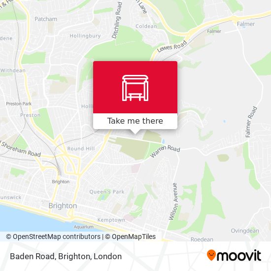 Baden Road, Brighton map