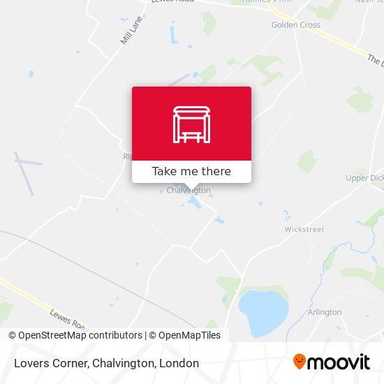 Lovers Corner, Chalvington map