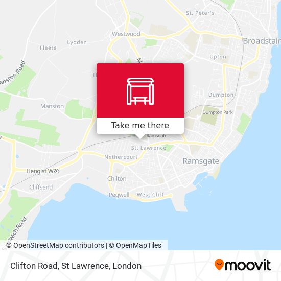 Clifton Road, St Lawrence map