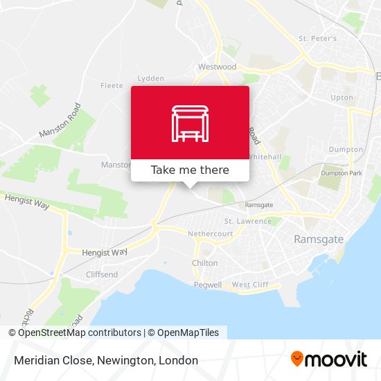 Meridian Close, Newington map
