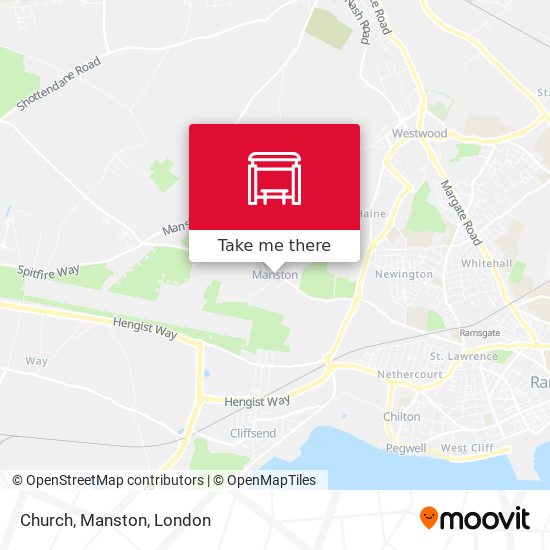 Church, Manston map