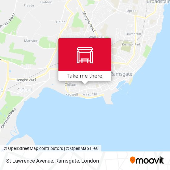 St Lawrence Avenue, Ramsgate map