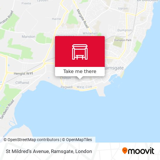 St Mildred's Avenue, Ramsgate map
