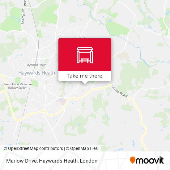 Marlow Drive, Haywards Heath map