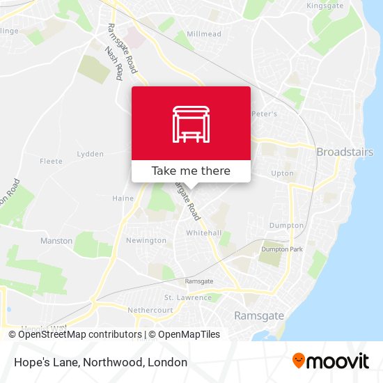 Hope's Lane, Northwood map