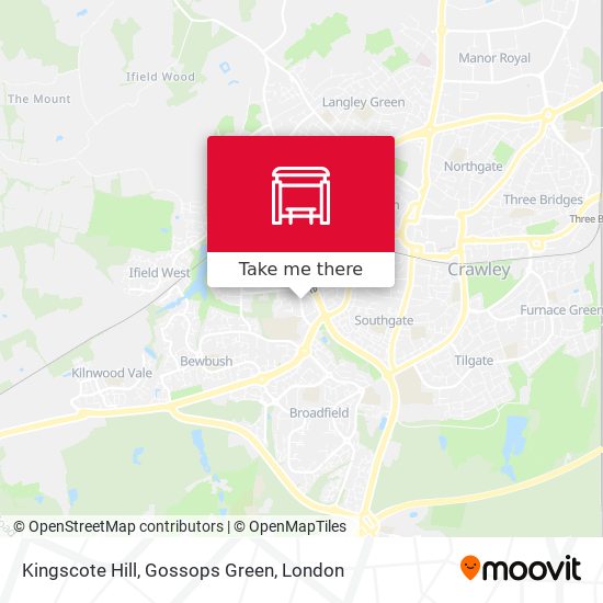 Kingscote Hill, Gossops Green map