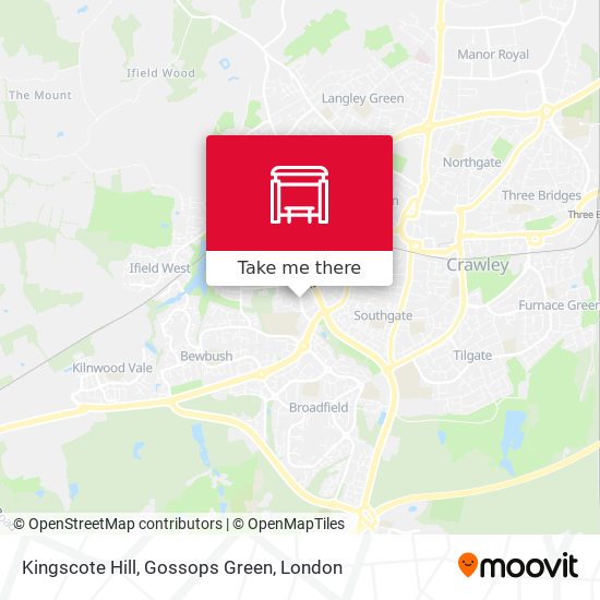 Kingscote Hill, Gossops Green map
