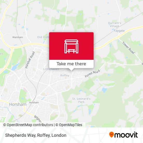 Shepherds Way, Roffey map