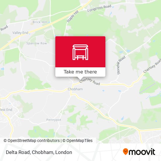 Delta Road, Chobham map
