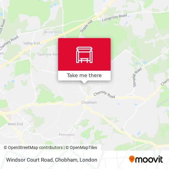 Windsor Court Road, Chobham map