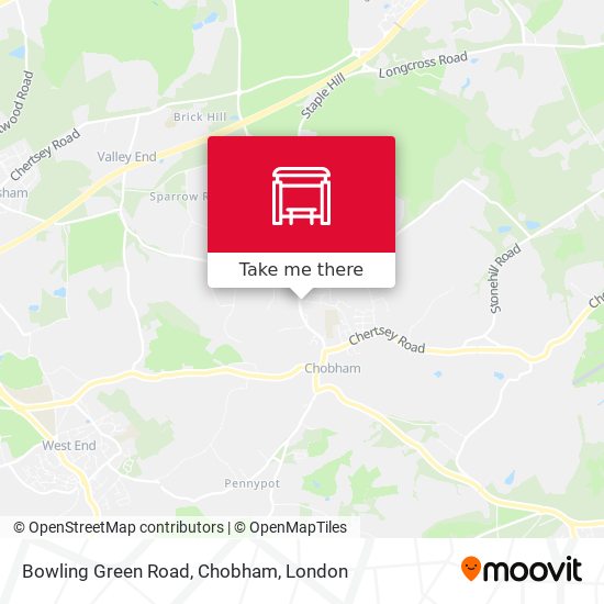 Bowling Green Road, Chobham map