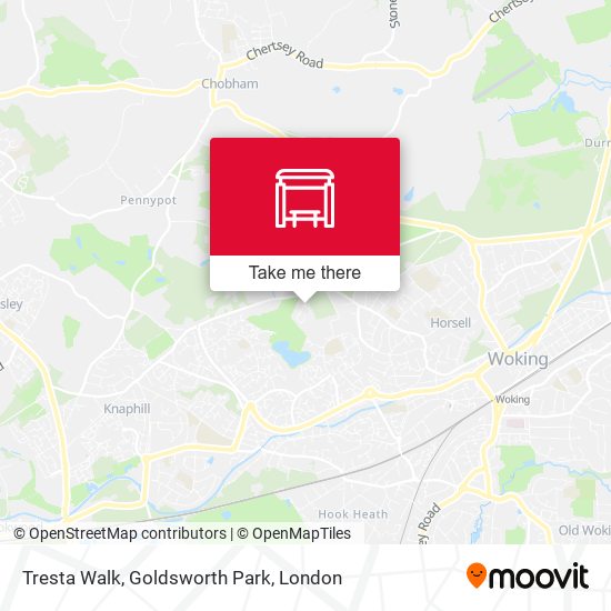 Tresta Walk, Goldsworth Park map