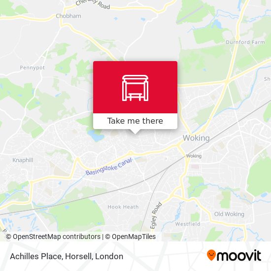 Achilles Place, Horsell map
