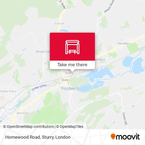 Homewood Road, Sturry map