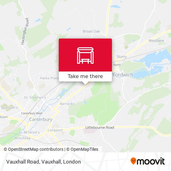 Vauxhall Road, Vauxhall map