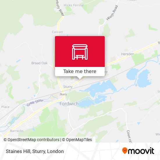 Staines Hill, Sturry map