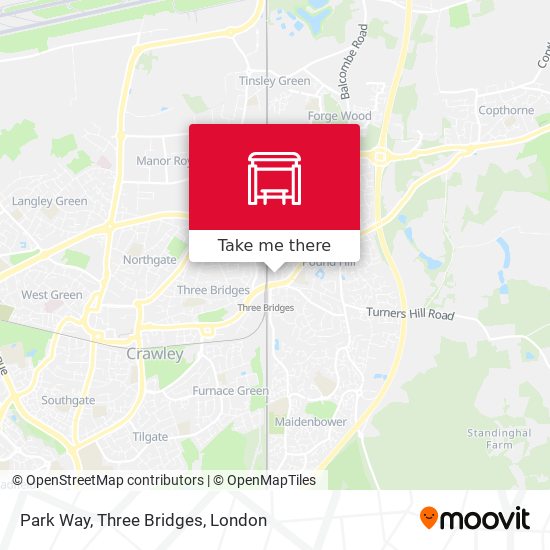 Park Way, Three Bridges map