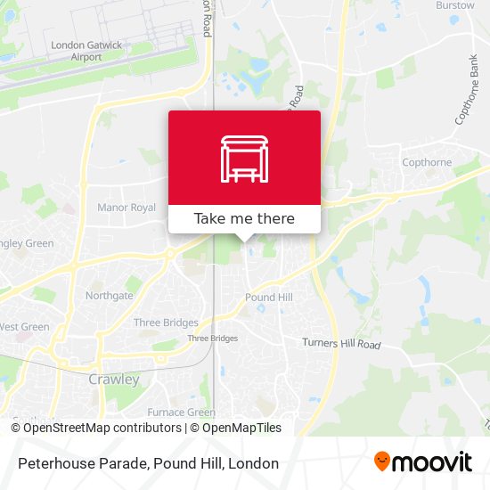 Peterhouse Parade, Pound Hill map